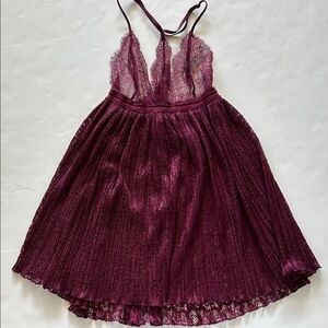 Victoria's Secret Purple Lace Chemise baby doll size S